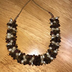 Swarovski crystal and pearl choker